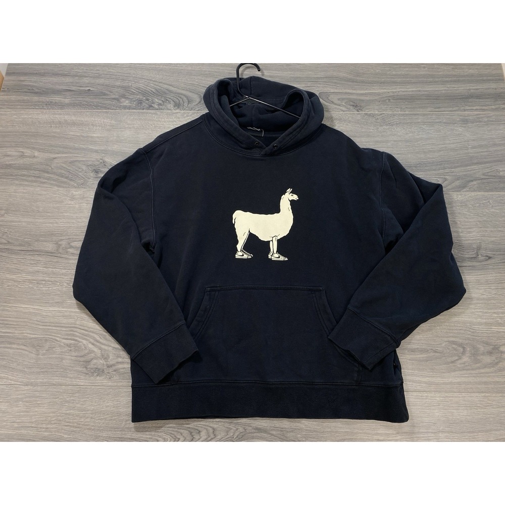 Nike SB Hoodie Sweatshirt Mens Medium Black Pullover Skating Club Fleece Llama
